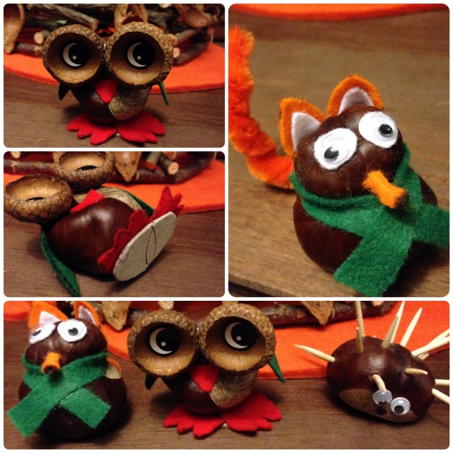 Owl, fox and hedgehog