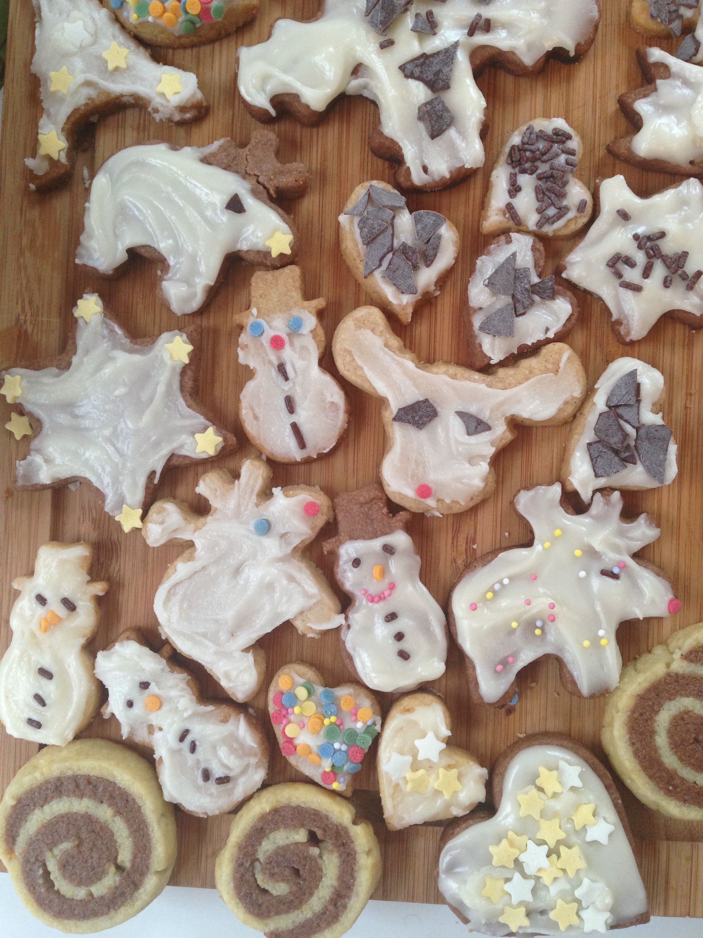 Baking Christmas Cookies with kids