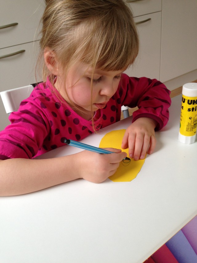 jumping chick colouring