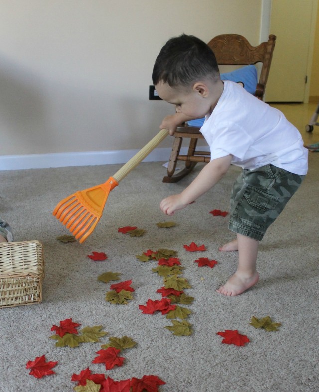 raking leaves