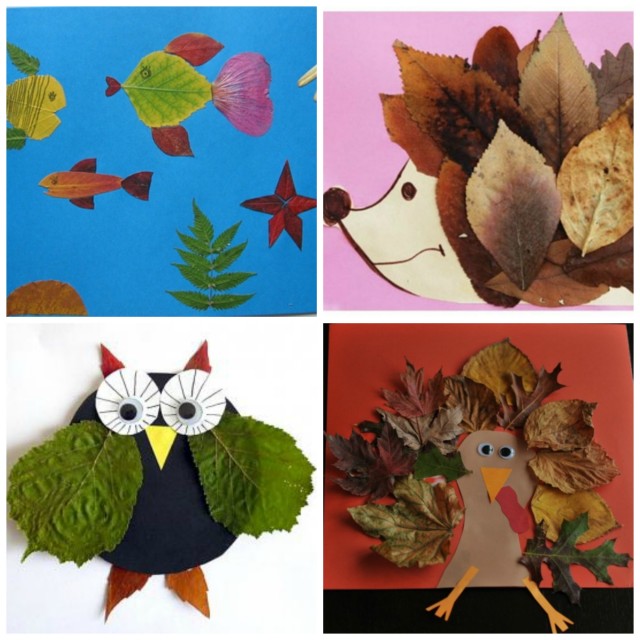 leaf crafts for younger kids